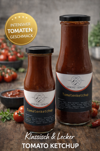 Tomatenketchup hausgekocht &ndash; fruchtiger Ketchup f&uuml;r Grillen, Fleisch, Burger & Pommes