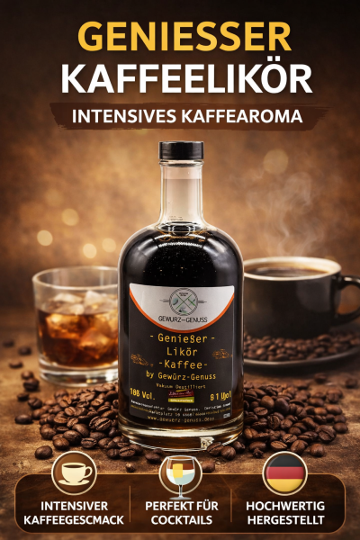 Genie&szlig;er Kaffeelik&ouml;r &ndash; Aromatischer Lik&ouml;r mit intensivem Kaffeegeschmack, ideal pur, im Kaffee oder f&uuml;r Cocktails